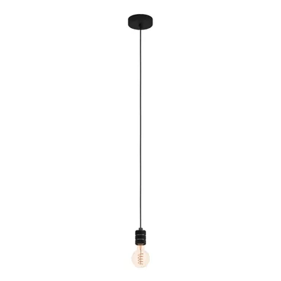 Image de Eglo 43801 YORTH E27 Lampe à suspendre Ø50mm Nickel-Nero Noir