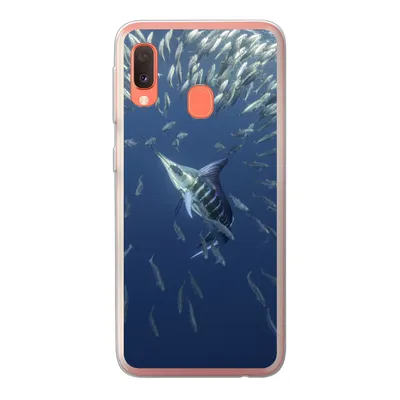 Produktbild von MuchoWow® Handyhülle Schutzhülle Hülle für Samsung Galaxy A20e Fisch - Schwertfisch - Wasser Silikon Softcase Handy Hülle - Abdeckung