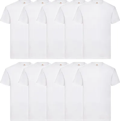 Produktbild von 10er Pack Fruit of the Loom Valueweight T-Shirt Farbe: weiß Größe: L