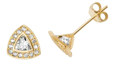 Image de Boucles d'Oreilles Femme Or 375/1000 avec Oxyde de Zirconium - 7mm*7mm; TRS27112