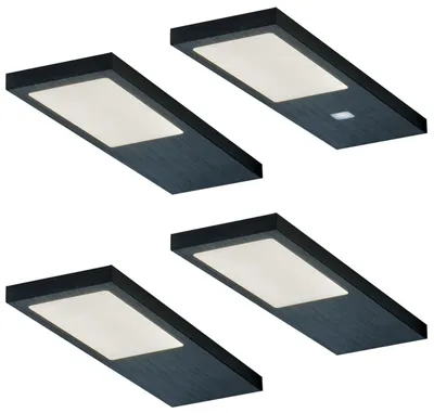 Produktbild von LED Küchen Unterbauleuchte 4x 4 W Küchenleuchte Gamma Noir warmweiß