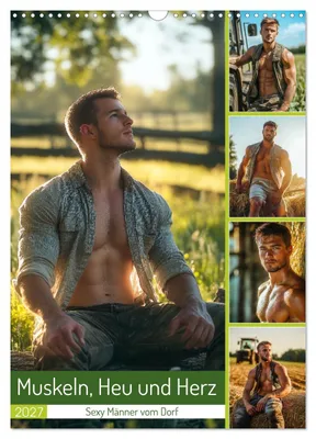 Productafbeelding van Spieren, heuvels en hart – Sexy mannen van het platteland (wandkalender 2027, formaat DIN A3), CALVENDO maandkalender