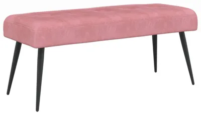 Obrázek produktu pro Lavička vidaXL s knoflíkovým čalouněním, růžová, 80 x 40 x 46 cm, samet