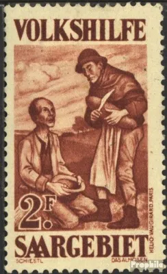 Produktbild von Briefmarken Saarland 1928 Mi 132 mit Falz Volkshilfe: Gemälde (I)