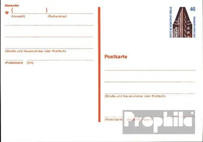 Produktbild von Belege Ganzsachen Berlin (West) 1989 P129 Amtliche Postkarte gefälligkeitsgestempelt  Sehenswürdigkeiten