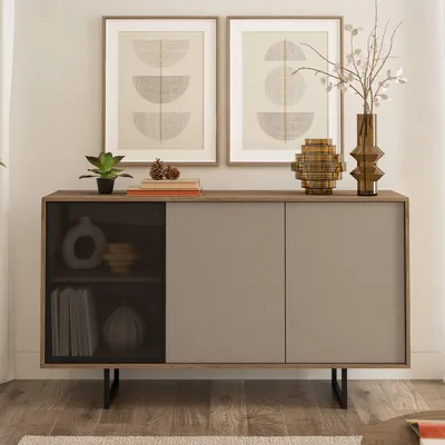 Produktbild von Capena - Sideboard, 184x40x87h cm, Nussbaum, 3 Regalböden