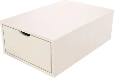 Produktbild von Aufbewahrungswürfel Holz 75x50 cm + Schublade - Weiß