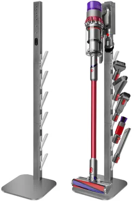 Staubsaugerständer für Dyson, 6 Haken, Metall, silber