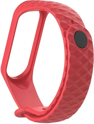 Produktbild von BStrap Silicone Diamond Armband für Xiaomi Mi Band 3/4, red