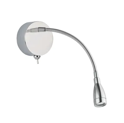 Image de Applique LED, chrome, bras flexible, H 28,5 cm