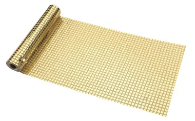 Produktbild von Disco Tischläufer Spiegelkugel-Effekt Gold 3 m - Einheitsgröße