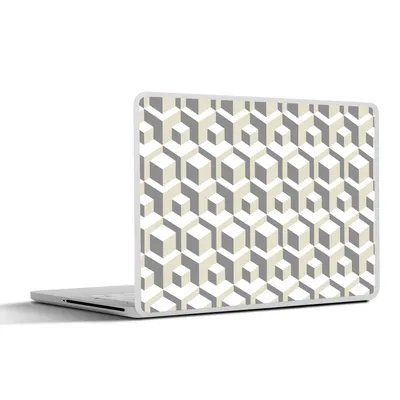 Produktbild von MuchoWow® Laptop Aufkleber Sticker Cover Würfel - 3D - Muster 25x18 cm - Laptop-Deko
