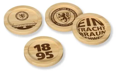 Produktbild von Eintracht Braunschweig Holz-Untersetzer 4er