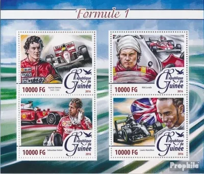 Produktbild von Briefmarken Guinea 2016 Mi 11701-11704 Kleinbogen (kompl. Ausgabe) postfrisch Formel 2