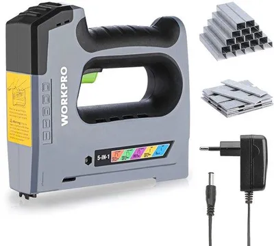 Productafbeelding van 5-in-1 Accu Tacker met 2000mAh Batterij en Klammern