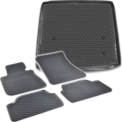 Produktbild von Gummi Kofferraumwanne + Fußmatten Set für BMW X1 E84, Bj. 10/2009-2015