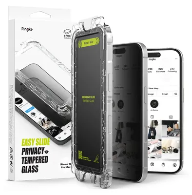 Produktbild von Ringke Easy Slide Privacy Glass 2er-Pack für iPhone 16 Pro Max