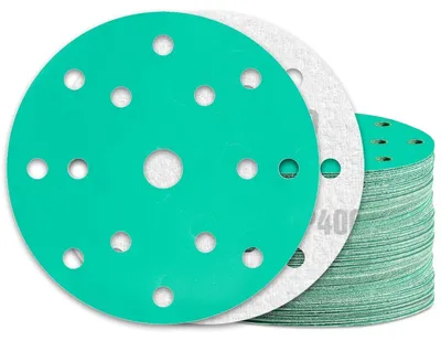 Obrázok produktu pre Brúsny papier Klett, 150 mm, zrniteľnosť 400, 15 otvorov, 60 kusov, určený pre excentrické brúsky