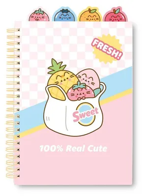 Obrázek produktu pro Zápisník formátu A5 s motivem Pusheen a ovocem