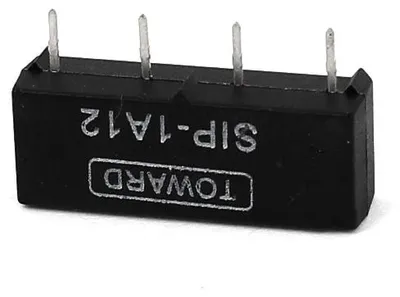 Produktbild von DC 12V Offen Style 4-polig SIP-1A12 4-polig Dry Reed Relais Schwarz de