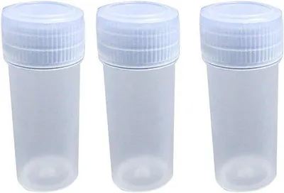 Productafbeelding van Plastic buisjes met deksel - Transparante opbergcontainers - Set van 100 stuks - 5 ml - Laboratoriumbenodigdheden