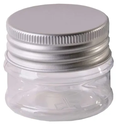 Produktbild von 100 x Designer Glasoptik Tiegel Fluppy 25 ml Geldosen Aluminium Schraubdeckel Vorratsbehälter