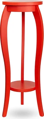Produktbild von bixard | Blumenhocker Blumenständer Konsolentisch aus Massivholz - Rot