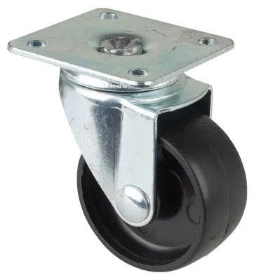 Image de BS Roulettes Roulette pivotante diamètre 40mm hauteur 56mm roue en plastique pour sols souples hauteur 56mm - F25.040