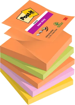 Immagine prodotto di Post-it® Super Sticky Z-Notes Boost Collection 76x76mm 5 blocchetti 90 fogli