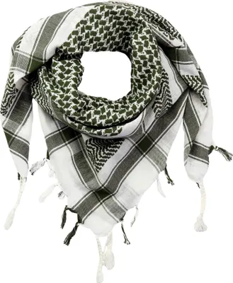 Produktbild von Palituch - weiß - grün-khaki - Kufiya PLO Tuch