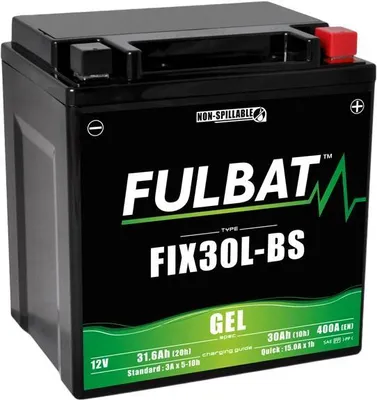 Zdjęcie produktu dla Akumulator FULBAT FUL GEL - FIX30L-BS / YIX30L-BS (Żelowy, bezobsługowy)