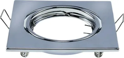 Immagine prodotto di V-TAC VT-817 Portafaretti da incasso orientabile quadrato metallo cromato per lampadine GU10-GU5.3 - sku 8943