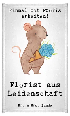 Produktbild von Mr. & Mrs. Panda handtuch gäste wc Florist Leidenschaft - Weiß - Geschenk, Spruch, Ausbildung, Gästetuch, Blumenlanden, Gäste-WC, badezimmer, Frotteehandtuch
