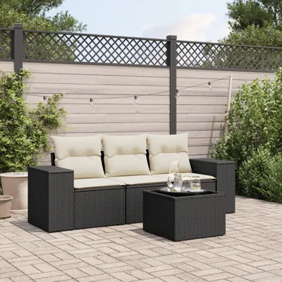 Obrázok produktu pre VidaXL 3222265, Krém, Ratan, Temperované sklo, 110 kg, dospelí a deti, 550 mm, 550 mm
