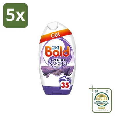 Produktbild von 5 x BOLD 2-in-1 Waschgel Lavendel und Kamille - Vorratspackung - 5 Stücke
