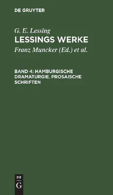 Produktbild von Hamburgische Dramaturgie. Prosaische Schriften