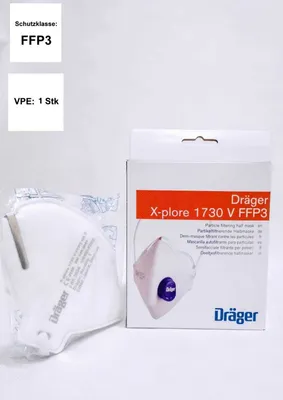 Produktbild von Dräger  Filtrierende Halbmaske X-Plore 1730 V FFP3 NR D, 3951088