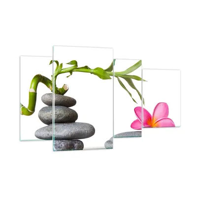 Produktbild von Bilder auf glas - Ruhig blume dekoration stein - 120x70cm - Glasbilder - Wandbilder - Kunstdruck - zum Aufhängen bereit - Wanddekoration aus Glas - Glas Bilder - Wandbild auf Glas - GDL120x70-2305