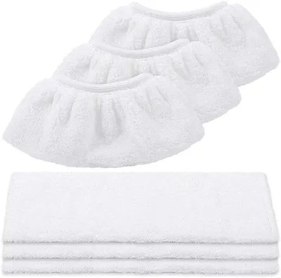 Produktbild von Famanu Mikrofasertücher für Dampfreiniger - 3 Bodendüsen + 3 Handdüsen