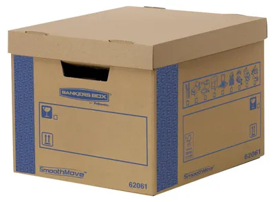 Immagine prodotto di Scatola portaoggetti Bankers Box Prime FastFold SmoothMove 387x287x430 mm marrone