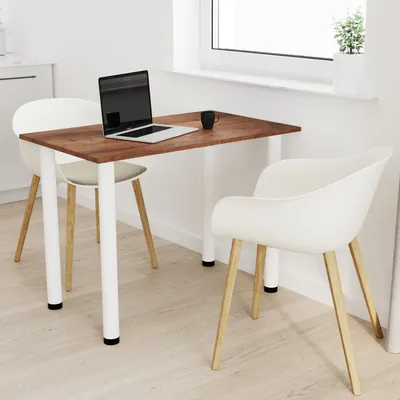 Produktbild von AKKE Antik Eiche Esstisch mit weiße beine LxBxH: 90x60x74 cm