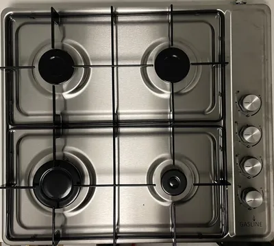 Produktbild von Gasline Camping Kocher Gaskocher Tischgerät 4 flammig Edelstahl mit Zündsicherung 60cm LPG ohne Gaskartusche