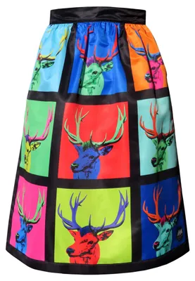 Produktbild von Elzusha – Designer-Schürze im Dirndl-Stil mit Pop-Art-Design für stilbewusste Damen