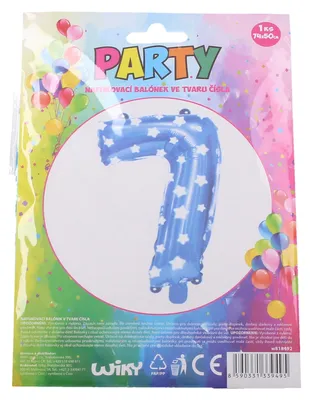 Immagine prodotto di Palloncino Gonfiabile - Numero 7 Blu