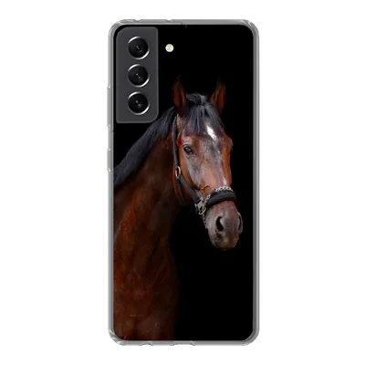 Produktbild von MuchoWow® Handyhülle Schutzhülle Hülle für Samsung Galaxy S21 FE Pferd - Tiere - Braun Silikon Softcase Handy Hülle - Mobiltelefonhülle