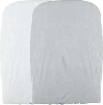 Image de Housse de Matelas à Langer, Lot de 2, 50 x 75 cm, Blanc/Perle, Éponge