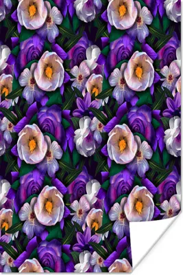 Produktbild von MuchoWow® Poster Blumen - Anemone - Rose 120x180 cm - Kunstposter