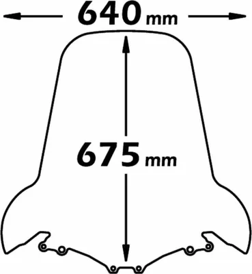 Immagine prodotto di Parabrezza medio ISOTTA 675x640mm per SYM