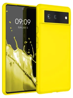 Produktbild von kwmobile Handyhülle für Google Pixel 6 Hülle - TPU Case - Kabelloses Laden - Schutzhülle Cover in Strahlend Gelb