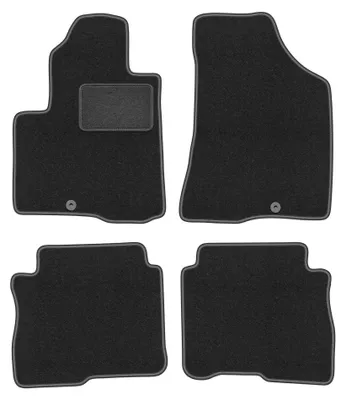 Zdjęcie produktu dla Dywaniki samochodowe welurowe LUX do: Hyundai SantaFe II (2006-2012, SUV) grafitowe, z mocowaniami